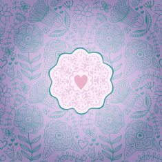 Floral Background with Vintage Label Gorgeous seamless N5