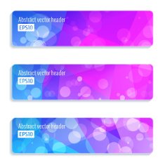 Abstract vector header banners N72