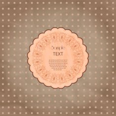 Ornamental round lace frame Background for celebrations holida N3