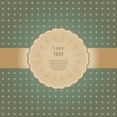 Ornamental round lace frame Background for celebrations