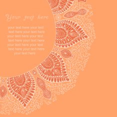 Decorative Vintage Design Element illustration with lacy frame N6