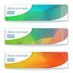 Abstract vector header banners N88