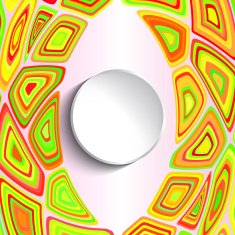 Geometric color background with 3d place for text