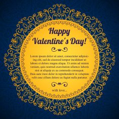 Vector Valentine's day lacy paper heart greeting card N15