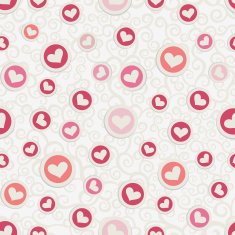 Romantic seamless pattern with hearts N12