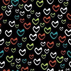 Romantic seamless pattern with hearts N23