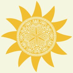 Stylized sun vector N7