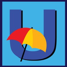 Letter U for umbrella N3