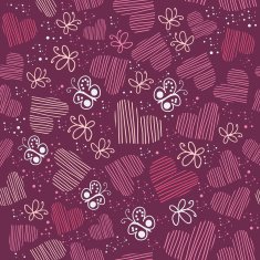 Romantic seamless pattern with hearts N29
