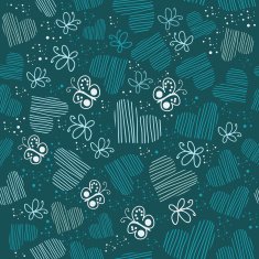 Romantic seamless pattern with hearts N30