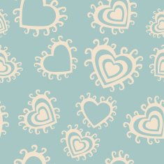 Romantic seamless pattern with hearts N34