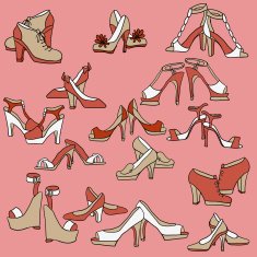 set of different women shoes