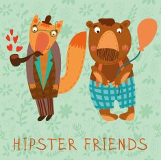 Retro card -illlustration