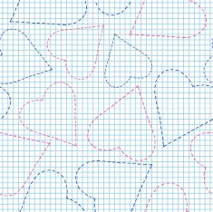 Romantic seamless pattern with hearts N43