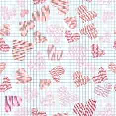 Romantic seamless pattern with hearts N47