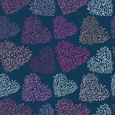Romantic seamless pattern with hearts N52