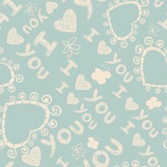 Romantic seamless pattern with hearts N53