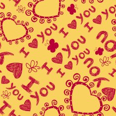 Romantic seamless pattern with hearts N55