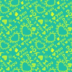 Romantic seamless pattern with hearts N56