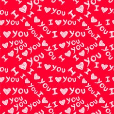 Romantic seamless pattern with hearts N58