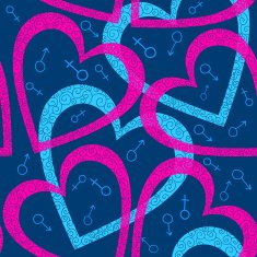 Romantic seamless pattern with hearts N63