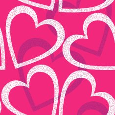 Romantic seamless pattern with hearts N68
