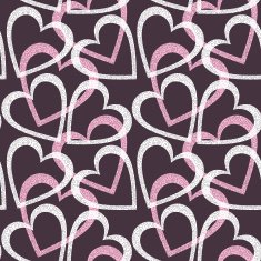 Romantic seamless pattern with hearts N70
