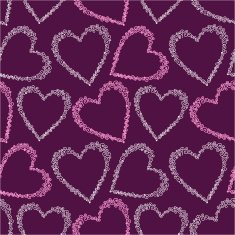 Romantic seamless pattern with hearts N72