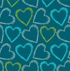 Romantic seamless pattern with hearts N73