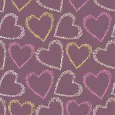 Romantic seamless pattern with hearts N74