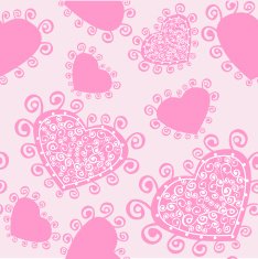Romantic seamless pattern with hearts N75