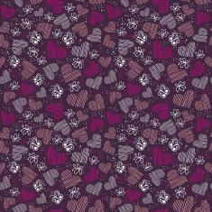 Romantic seamless pattern with hearts N77