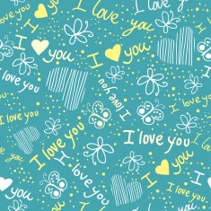 Romantic seamless pattern with hearts N79