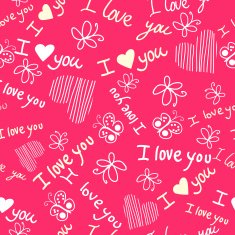 Romantic seamless pattern with hearts N80