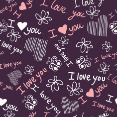 Romantic seamless pattern with hearts N81