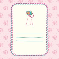 Old vintage camera Vector illustration card in hipster style