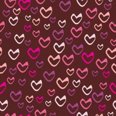 Romantic seamless pattern with hearts N88