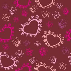 Romantic seamless pattern with hearts N94