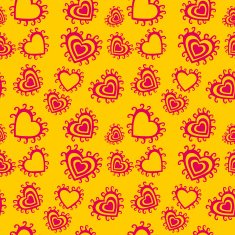 Romantic seamless pattern with hearts N100