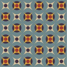 Seamless pattern in retro colors N4