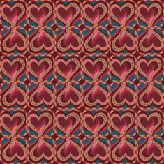 Ethnic love heart pattern