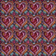 Ethnic love heart pattern N2