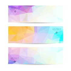 Abstract vector mosaic banners N41