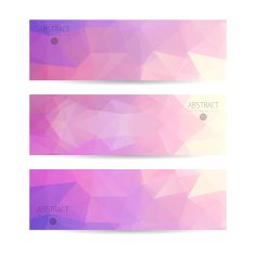 Abstract vector mosaic banners N42