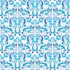 Gzhel Style Damask Background