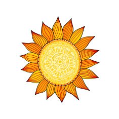Stylized sun vector N9