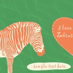 zebra with place for text N2