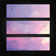 Abstract vector mosaic banners N45