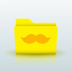 Vector yellow folder on blue background Eps10 N15