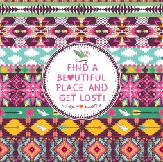 Hipster seamless colorful tribal pattern with geometric element